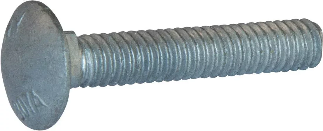 1/2-13 x 12 (6" Thread) A307 Grade A Carriage Bolt Hot Dipped Galvanized