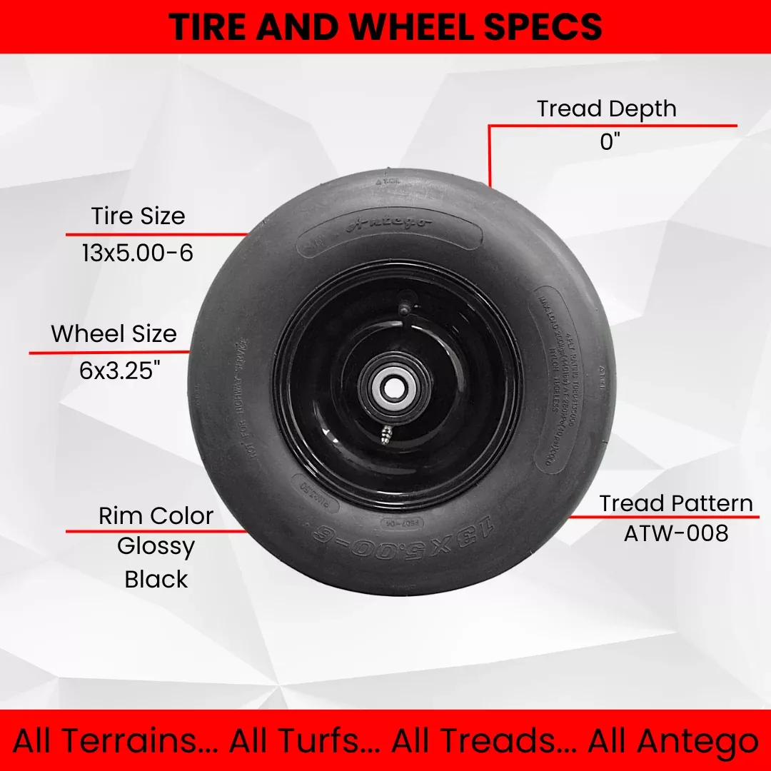 13x5.00-6 Pneumatic Tire and 6x3.25 Wheel Assemblies (Qty: 1)