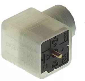 Hirschmann Din 43650, Form A, 1/2 NPT, 120V LED, MOV suppression - NBR Flat