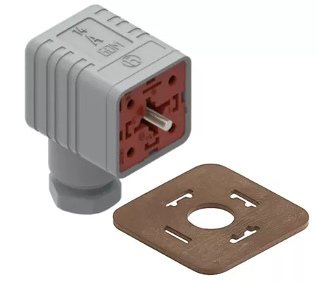 Hirschmann GDM 2011 J Grey Form A DIN 43650 Connector, 2+Ground, PG 11 Cable Entry, EPDM Flat Gasket