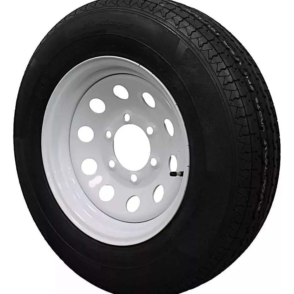 (Set of 2) Antego Tire and Wheel205/75R15 Highway Terrain – 15.0-Inch Rim, 8-Ply-Ply Strength, Load 107.0, Speed M – Heavy-Duty Trailer Tire | A15604520116108ST20575R15-B2