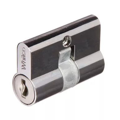 Whitco lazy cam 10-disc screen door lock cylinder in chrome plate